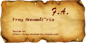 Frey Annamária névjegykártya